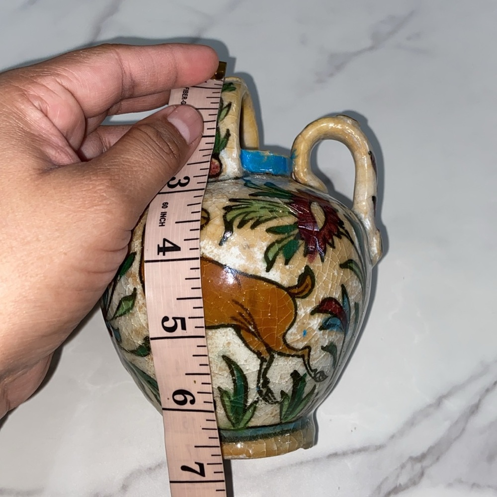 Vintage Collectible Hand Made Hand Painted Pottery Jug - Picture 16 of 17